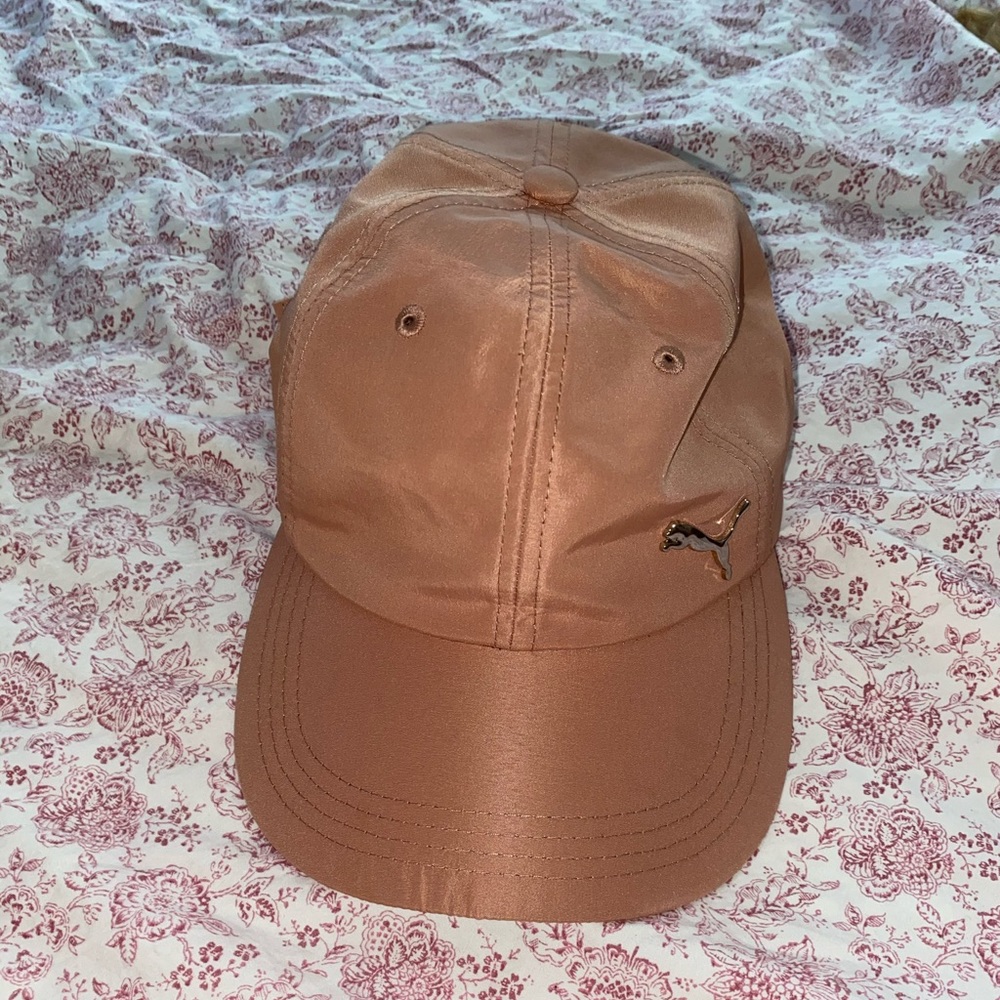 Rose gold puma hat
